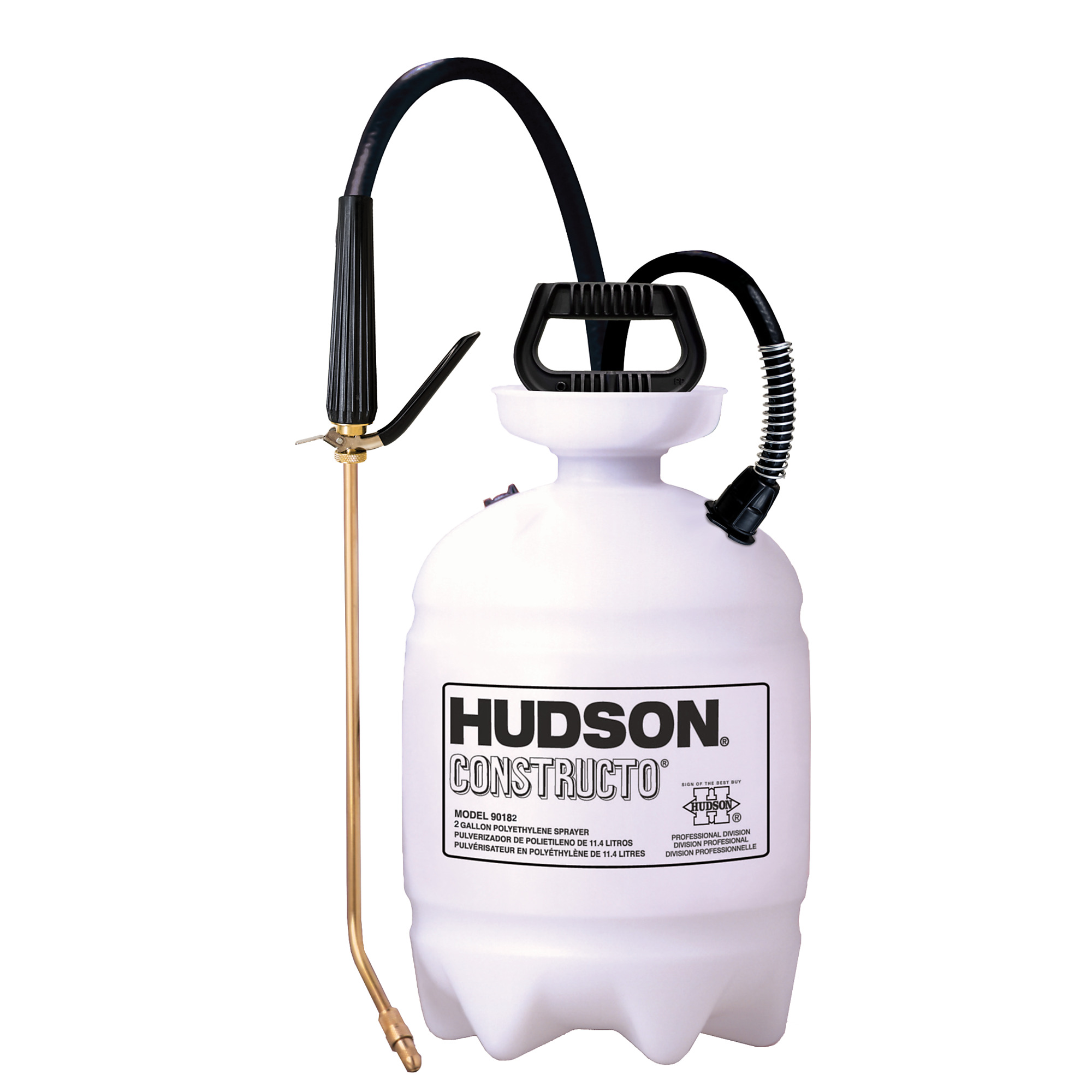 Hudson Constructo Poly Portable Sprayer, 2-Gallon Capacity, 40 PSI, Model# 90182